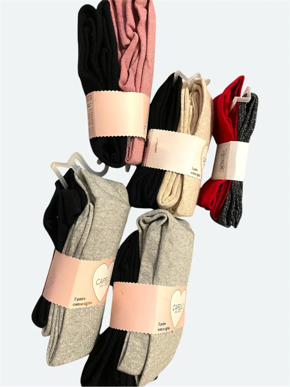 Bundle 10 Pairs Capelli New York Girls Tights Assorted Sizes NWT